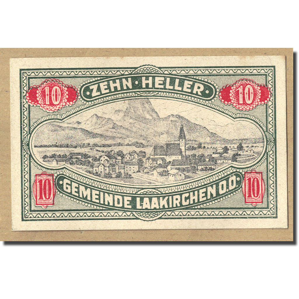 Geldschein, Österreich, Laakirchen, 10 Heller, portrait, 1920, UNZ-, Mehl:FS