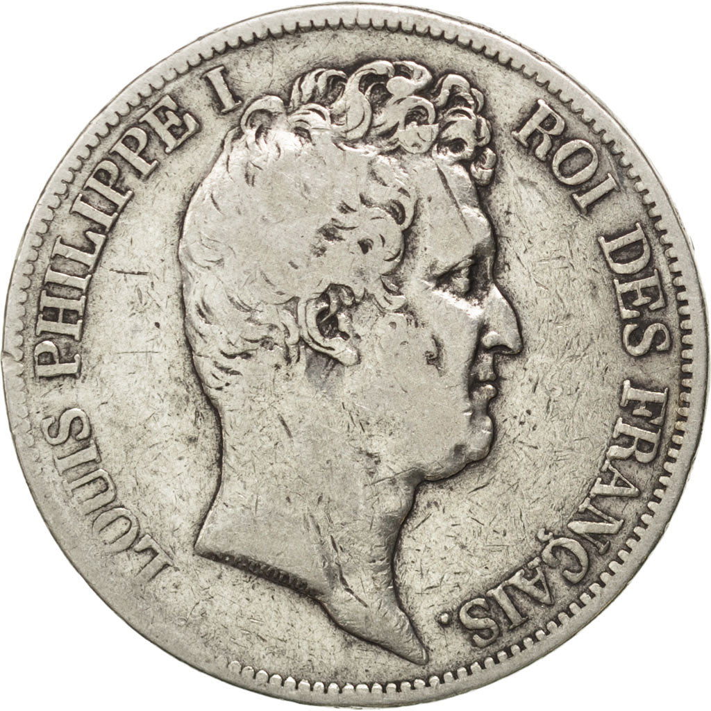Coin, France, Louis-Philippe, 5 Francs, 1830, Paris, VF(30-35), Silver