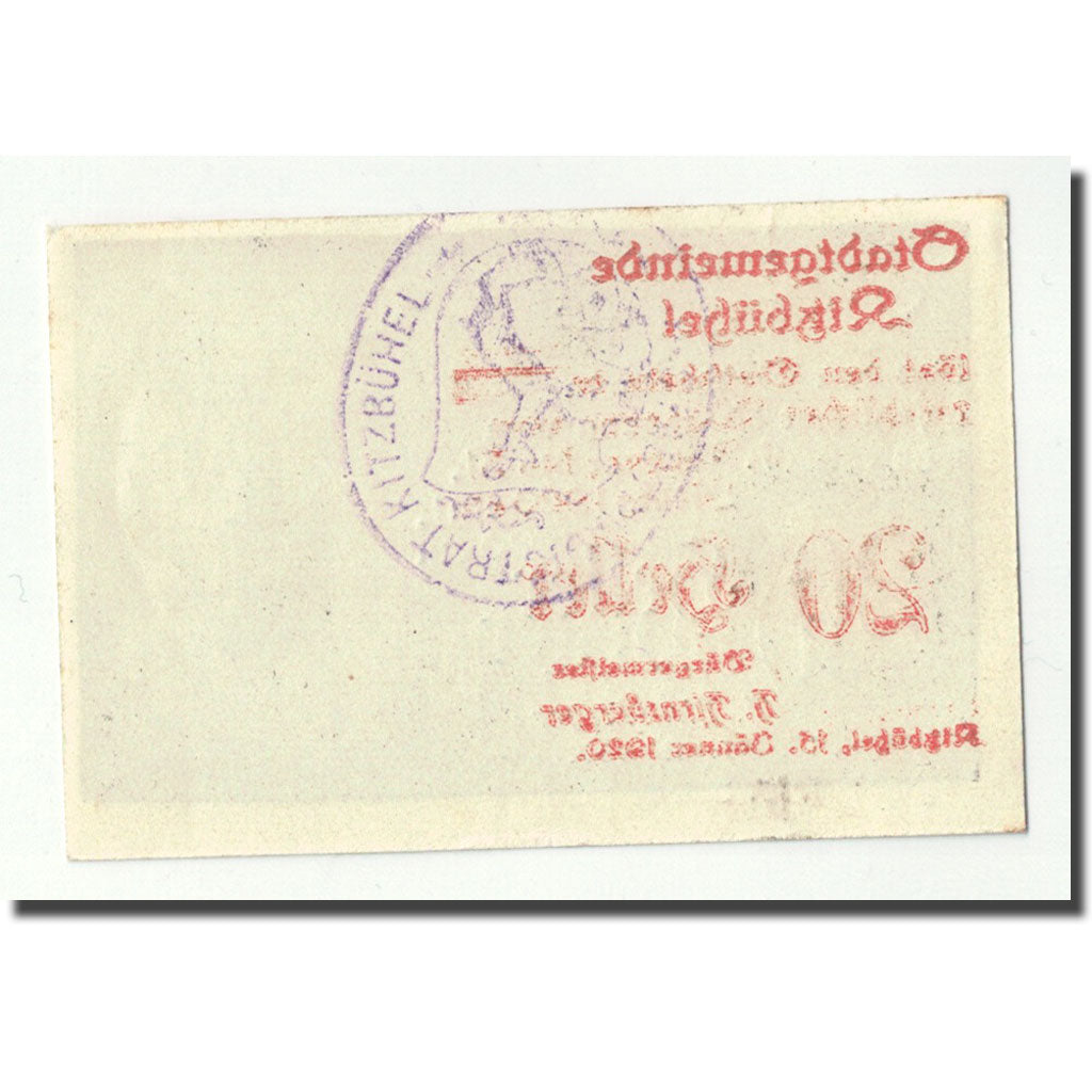 Geldschein, Österreich, Kitzbühel, 20 Heller, château, 1920, 1920-01-15