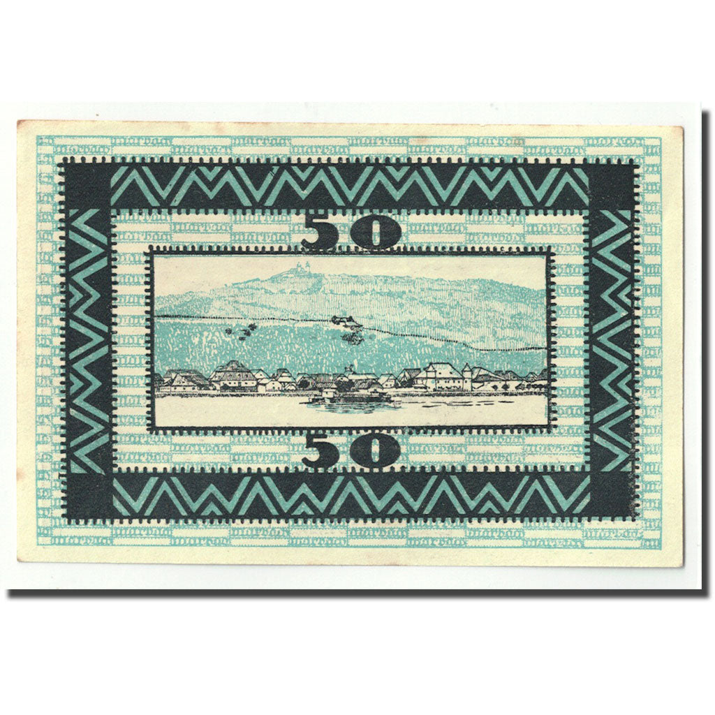 Geldschein, Österreich, Marbach an der Donau, 50 Heller, paysage, UNZ-, Mehl:fs