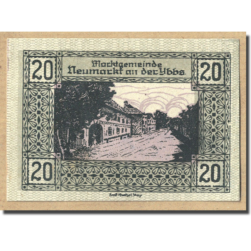 Geldschein, Österreich, Neumarkt an der Ybbs N.Ö. Marktgemeinde, 20 Heller