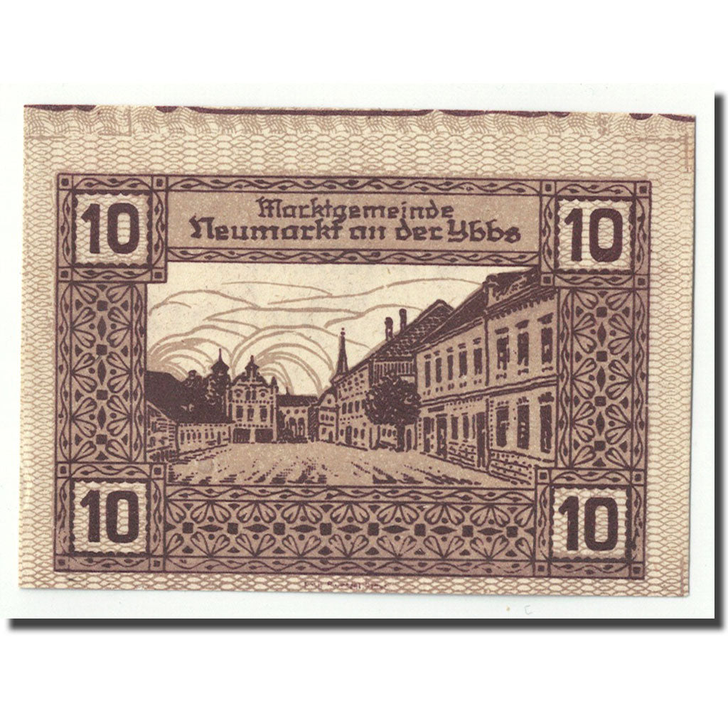 Geldschein, Österreich, Neumarkt an der Ybbs N.Ö. Marktgemeinde, 10 Heller