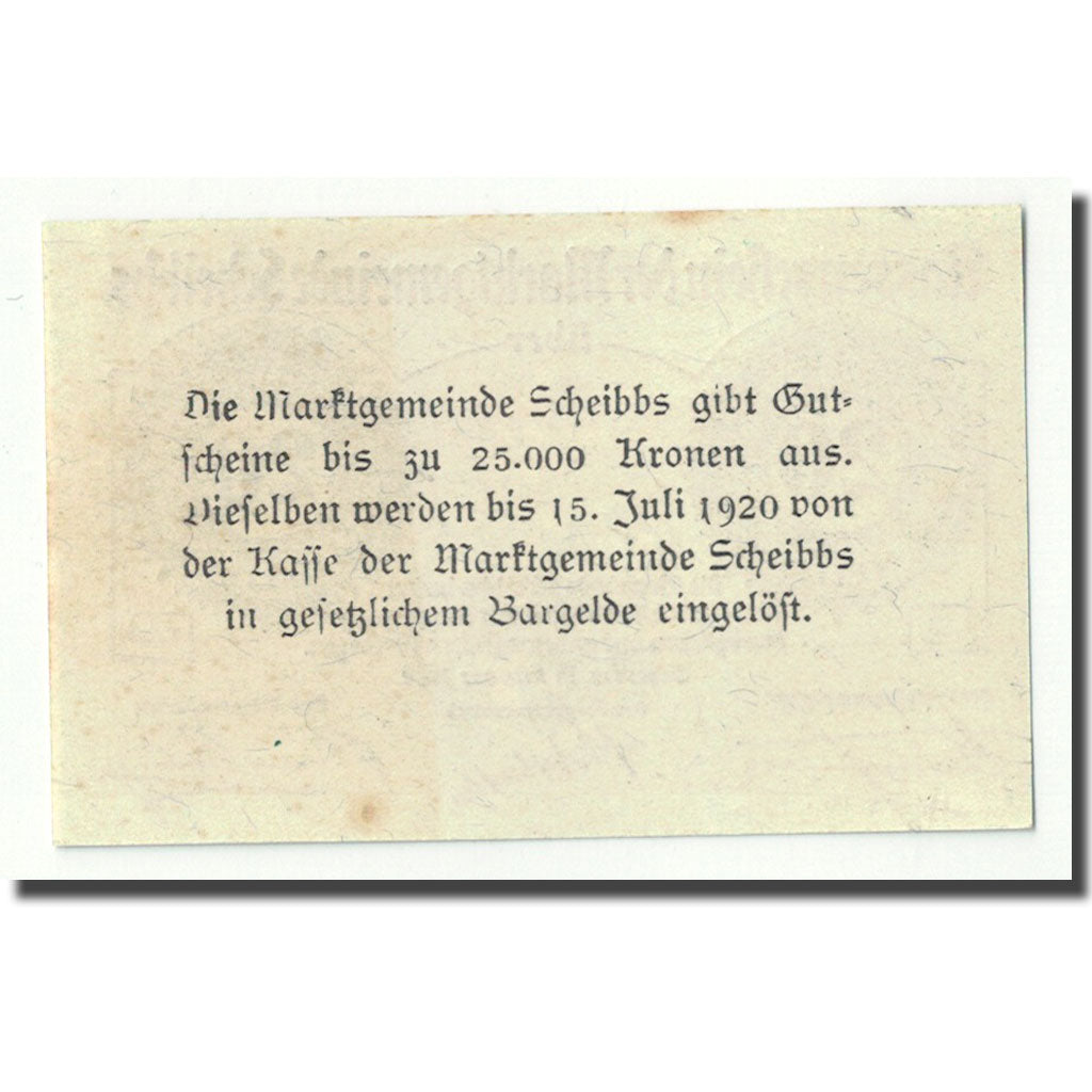 Geldschein, Österreich, Scheibbs, 20 Heller, graphique, 1920, 1920-02-15, UNZ-