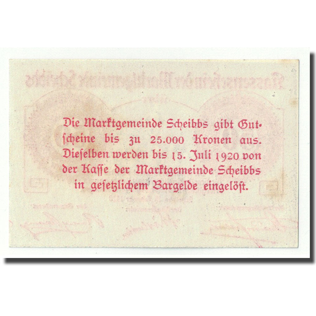 Geldschein, Österreich, Scheibbs, 50 Heller, graphique, 1920, 1920-02-15, UNZ-