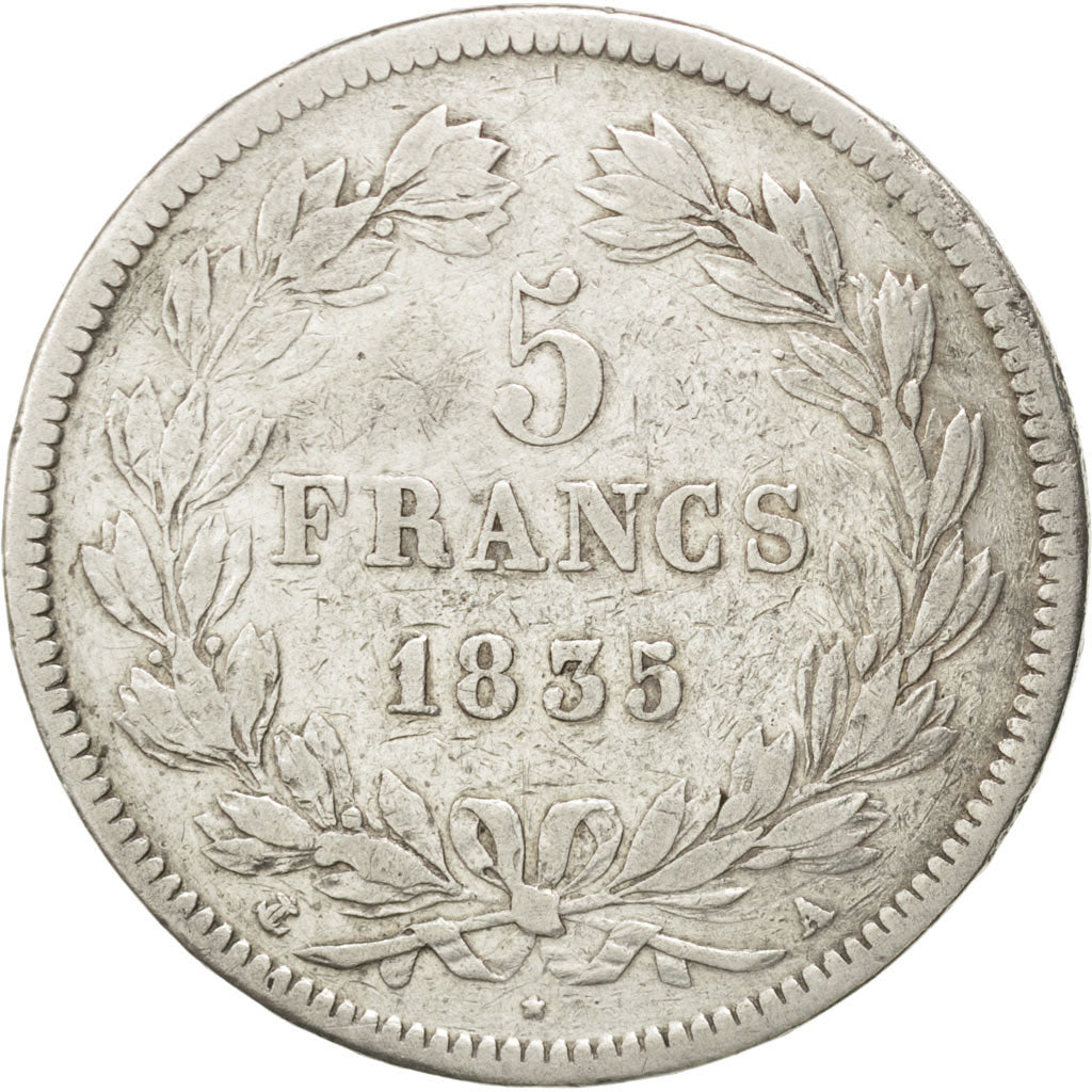 Monnaie, France, Louis-Philippe, 5 Francs, 1835, Paris, TB+, Argent, KM:749.1
