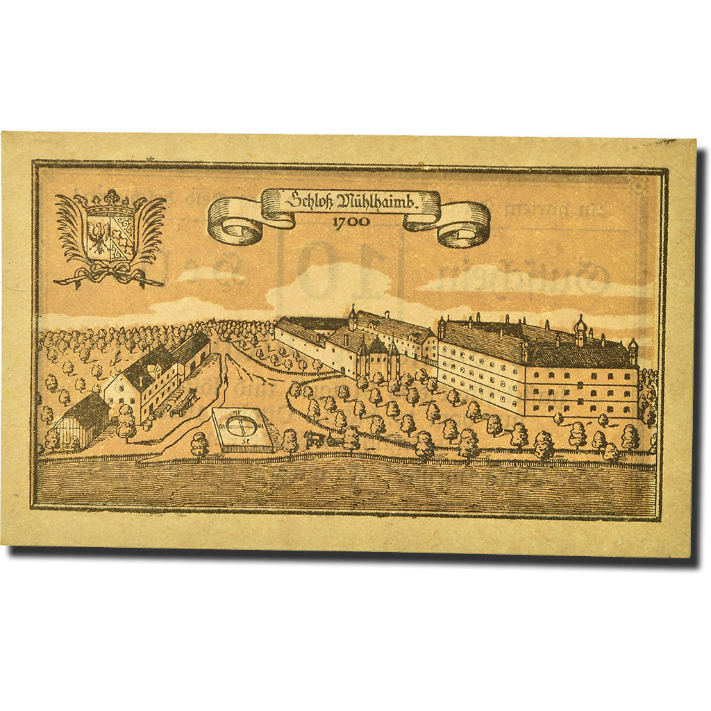 Geldschein, Österreich, Mülheim, 50 Heller, paysage, UNZ-, Mehl:FS 631 a1