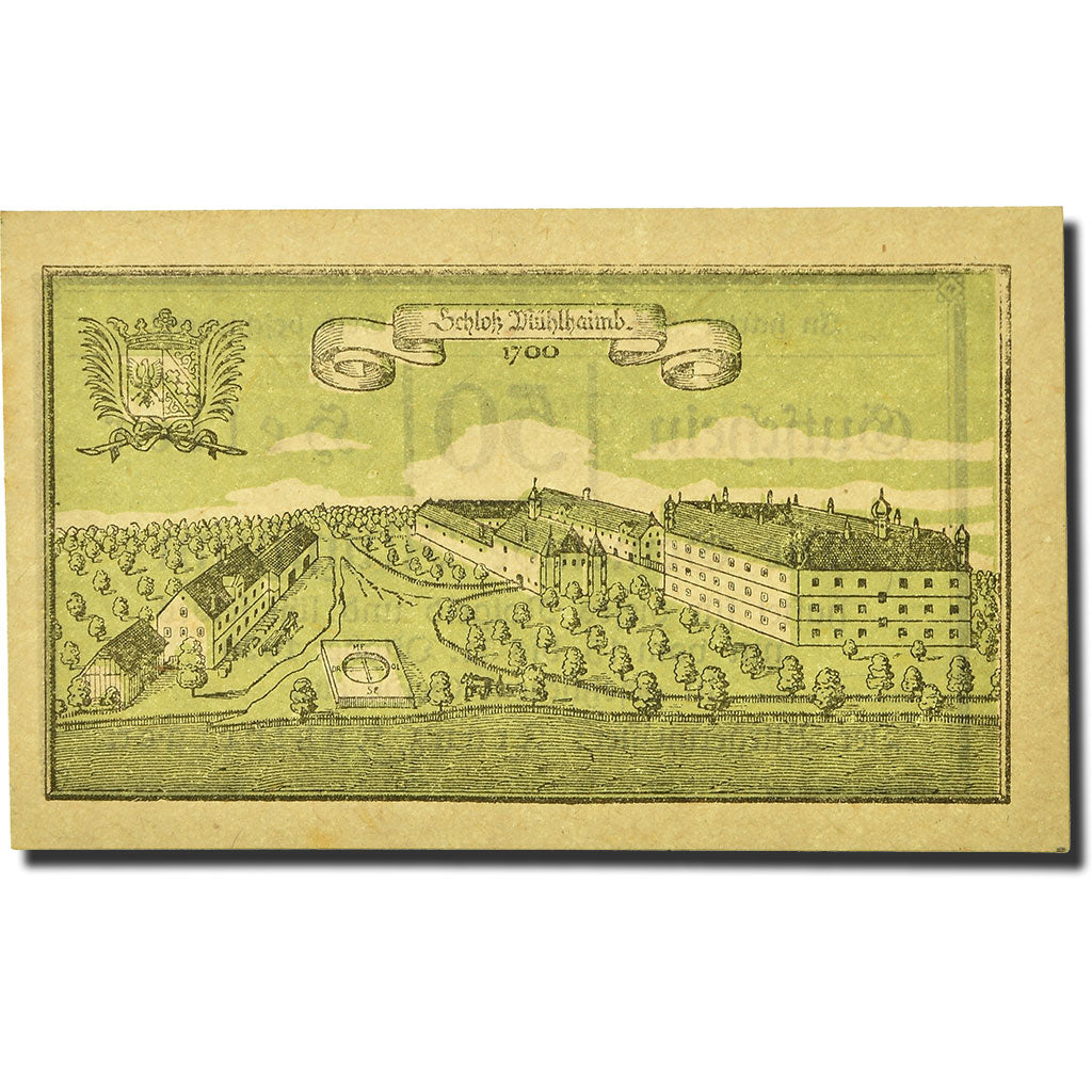 Geldschein, Österreich, Mülheim, 50 Heller, paysage 1, UNZ-, Mehl:FS 631 a1