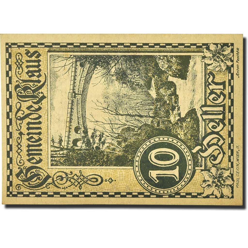 Banknote, Austria, Klaus, 10 Heller, paysage 1, 1920, 1920-03-27, UNC(63)