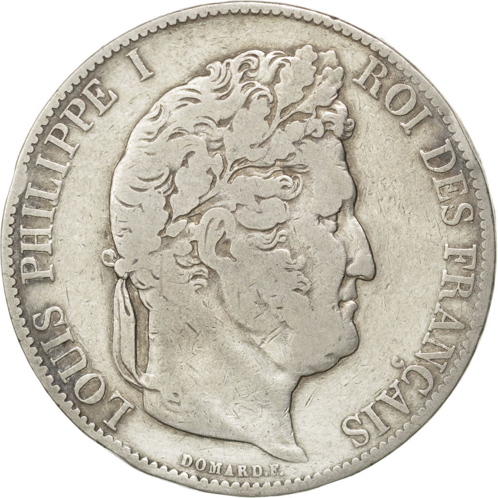 Coin, France, Louis-Philippe, 5 Francs, 1844, Paris, VF(30-35), Silver