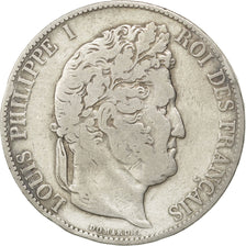 Coin, France, Louis-Philippe, 5 Francs, 1844, Paris, VF(30-35), Silver