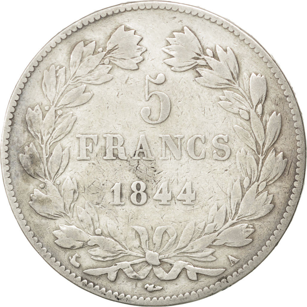 Coin, France, Louis-Philippe, 5 Francs, 1844, Paris, VF(30-35), Silver