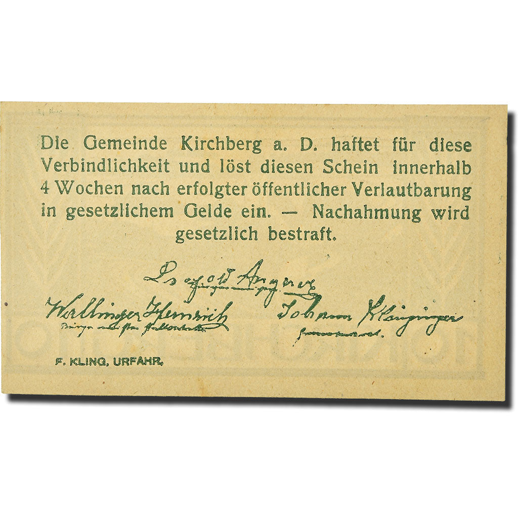 Geldschein, Österreich, Kirchberg, 10 Heller, paysage, UNZ-, Mehl:FS 441 b