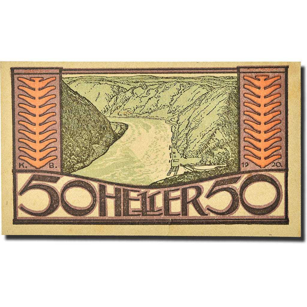 Geldschein, Österreich, Kirchberg, 50 Heller, paysage, UNZ-, Mehl:FS 441 b