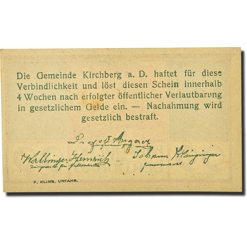 Geldschein, Österreich, Kirchberg, 99 Heller, paysage, UNZ-, Mehl:FS 441 b