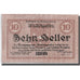 Geldschein, Österreich, Windischgarsten, 10 Heller, paysage, 1920, 1920-10-30