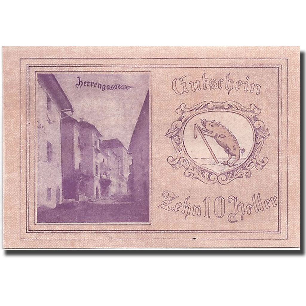 Geldschein, Österreich, Kremsmunster, 10 Heller, ruelle, UNZ-, Mehl:476II