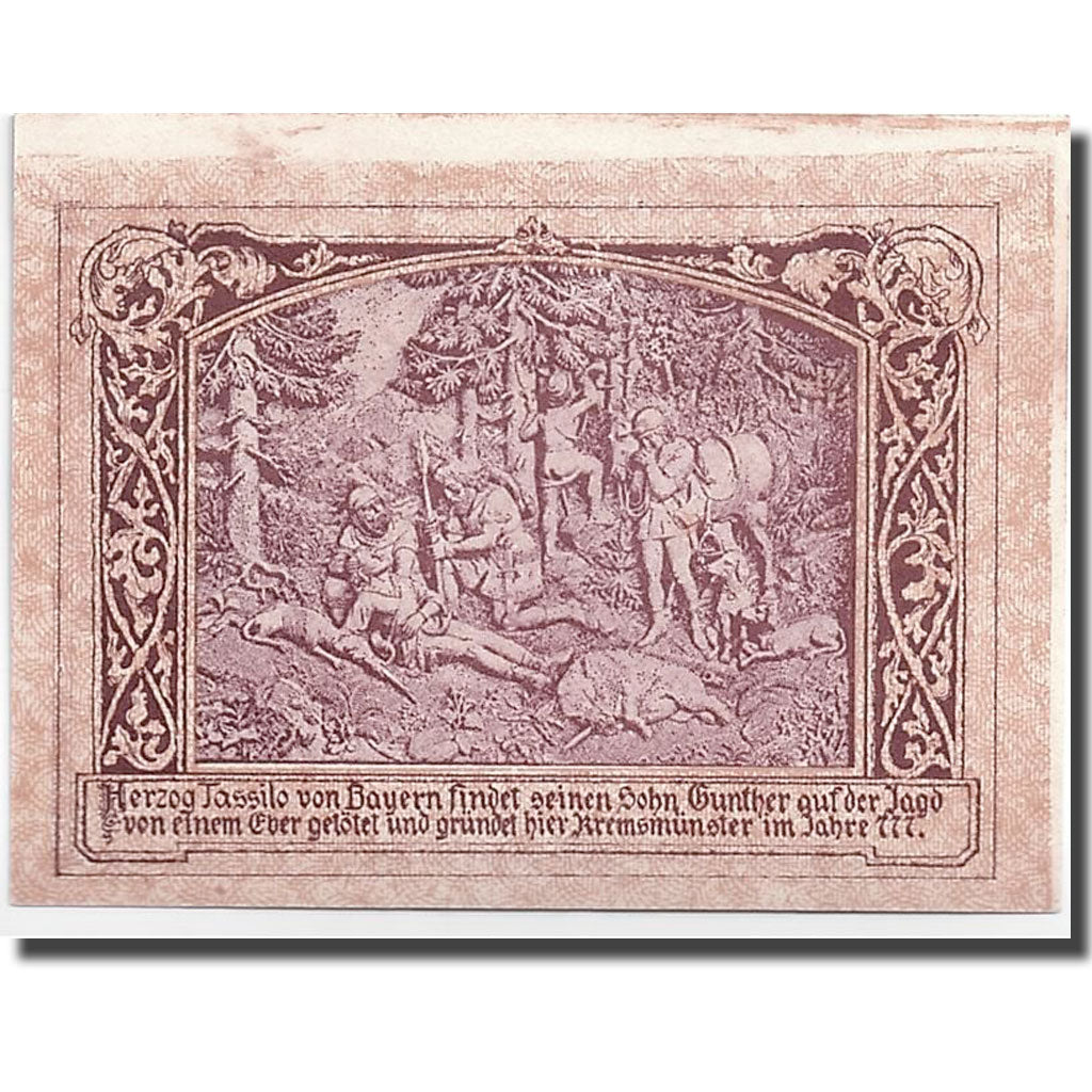 Geldschein, Österreich, Kremsmunster, 50 Heller, paysage, UNZ-, Mehl:476II