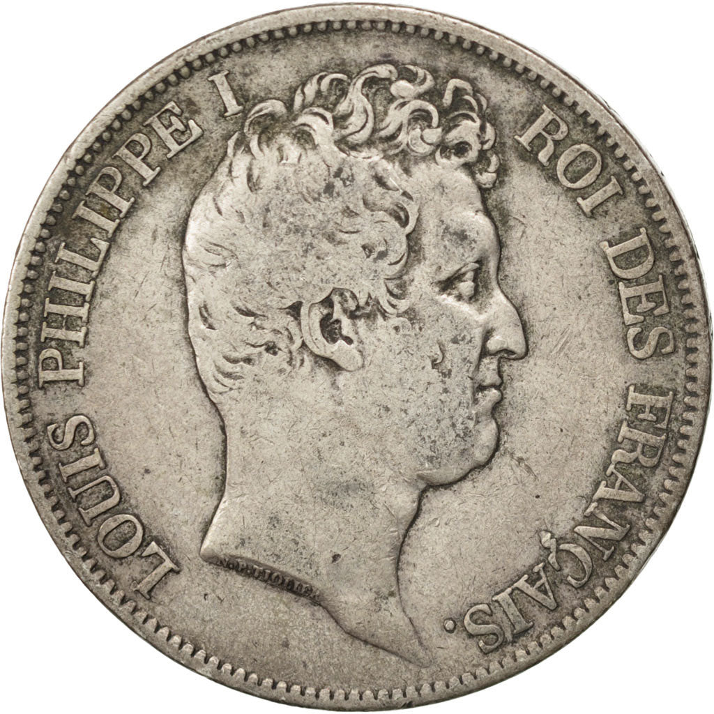 Coin, France, Louis-Philippe, 5 Francs, 1831, Rouen, VF(30-35), Silver