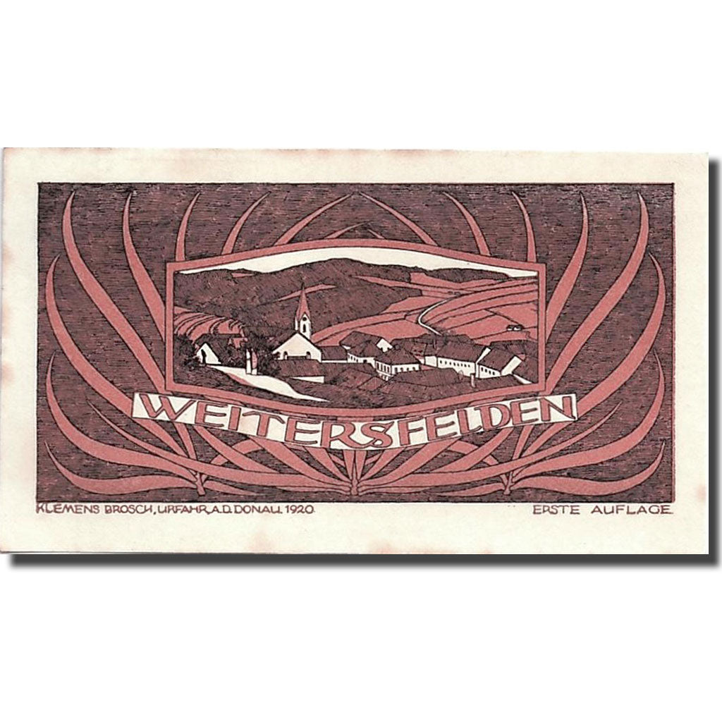 Geldschein, Österreich, Weitersfelden, 20 Heller, paysage, 1920, 1920-05-10