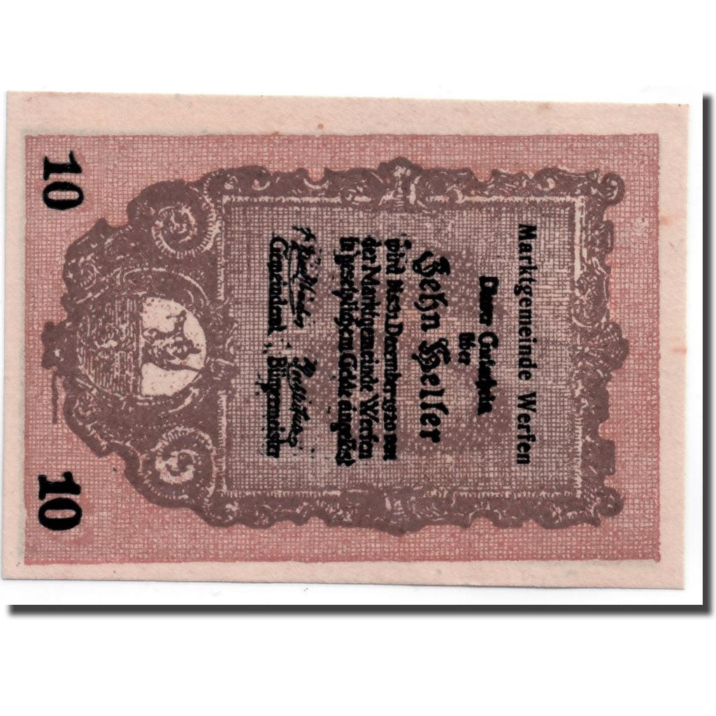 Geldschein, Österreich, Werfen, 10 Heller, paysage, UNZ-, Mehl:1173a