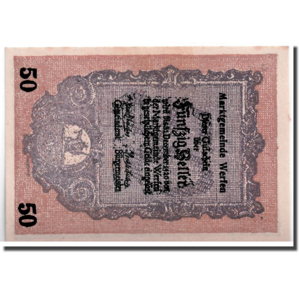 Geldschein, Österreich, Werfen, 50 Heller, paysage, UNZ-, Mehl:1173a