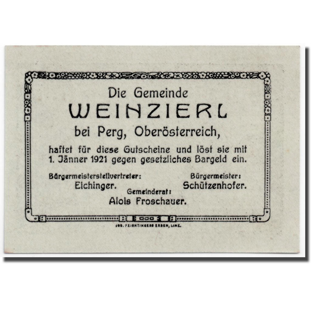 Geldschein, Österreich, Weinzierl, 30 Heller, paysage, UNZ-, Mehl:1152b