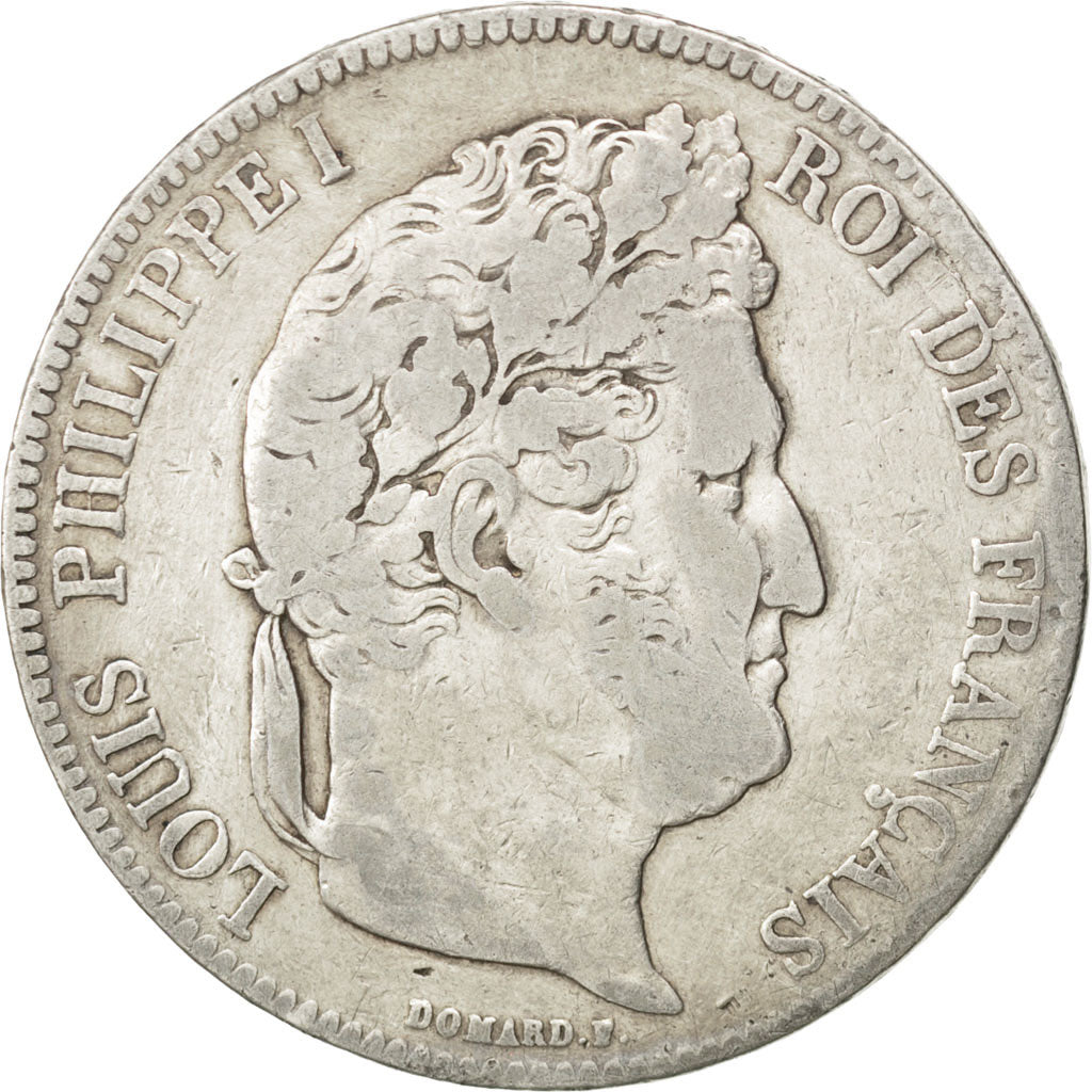 Münze, Frankreich, Louis-Philippe, 5 Francs, 1835, Rouen, S+, Silber, KM:749.2