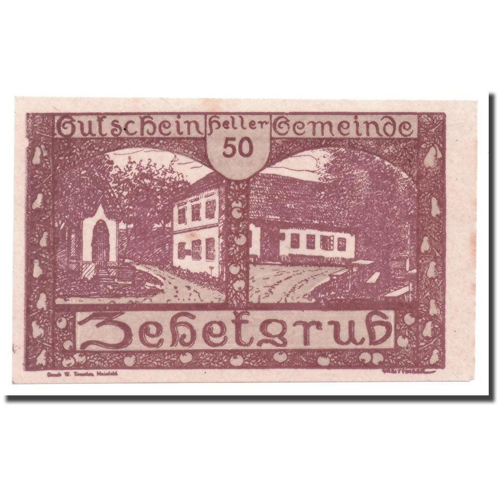 Geldschein, Österreich, Zehetgrub, 50 Heller, Maison, 1920, 1920-10-30, UNZ-