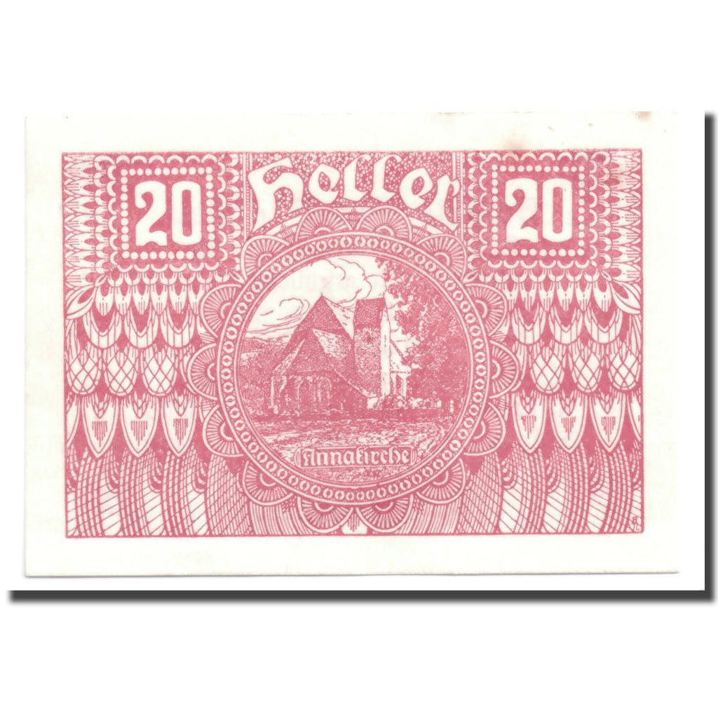 Geldschein, Österreich, Pöggstall, 20 Heller, Eglise, 1920, 1920-04-27, UNZ-