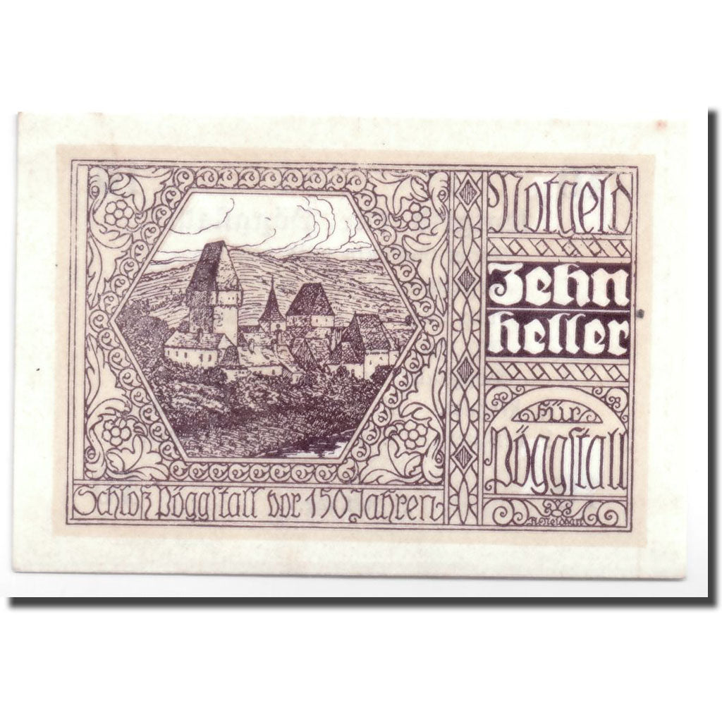 Geldschein, Österreich, Pöggstall, 10 Heller, paysage, 1920, 1920-04-27, UNZ-
