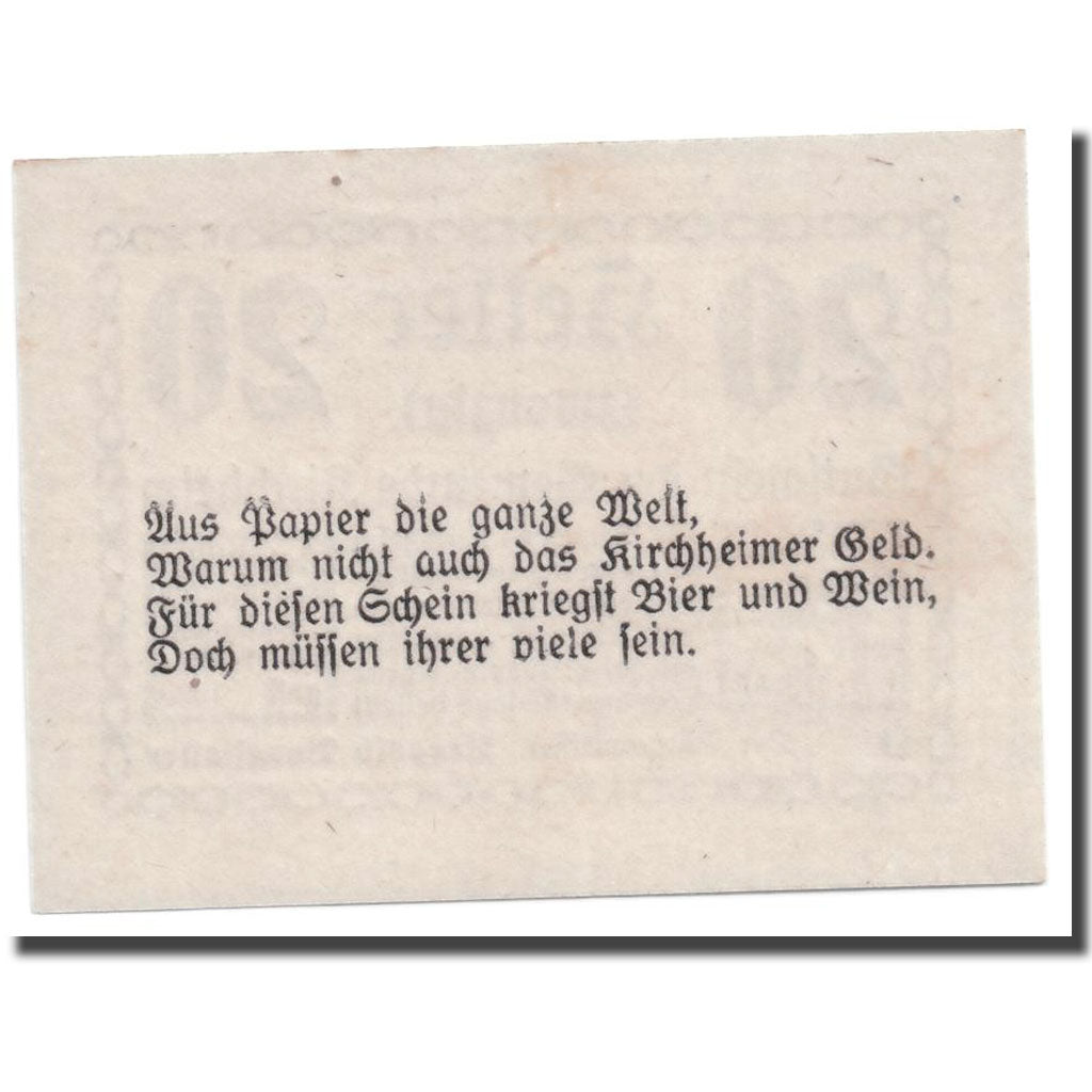 Geldschein, Österreich, Kirchheim, 20 Heller, graphique, UNZ-, Mehl:447 IIb