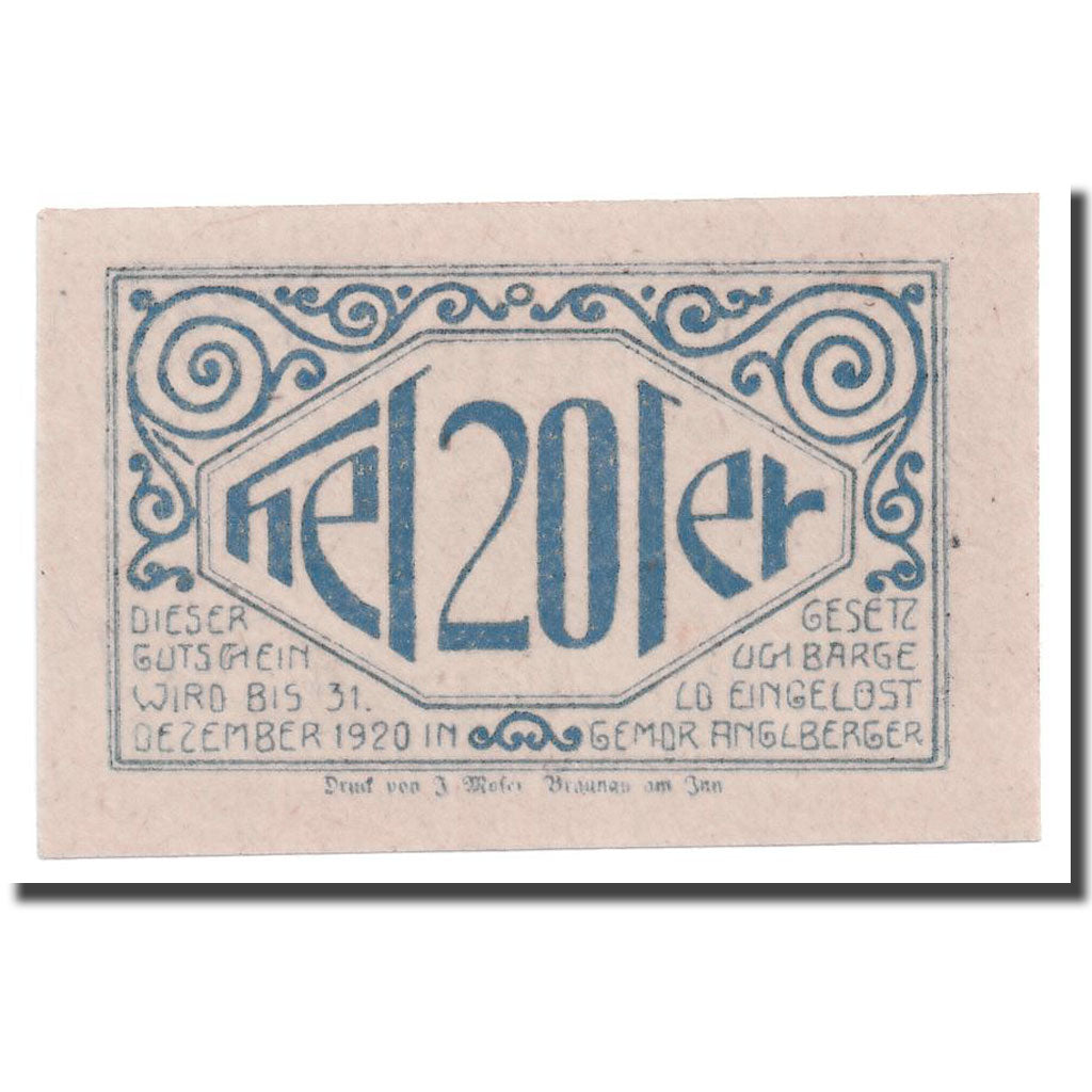 Geldschein, Österreich, Lochen, 20 Heller, paysage, UNZ-, Mehl:559a