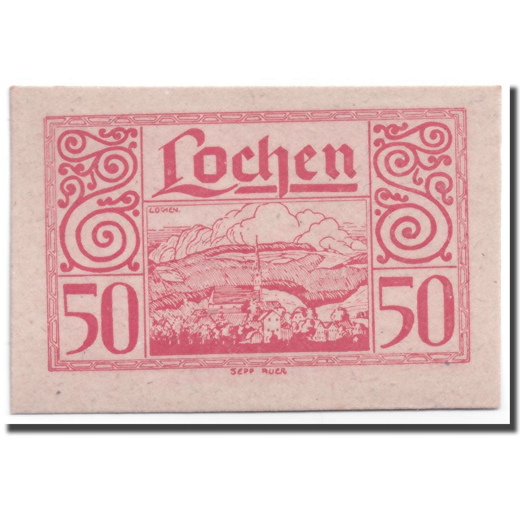 Geldschein, Österreich, Lochen, 50 Heller, paysage, UNZ-, Mehl:559d
