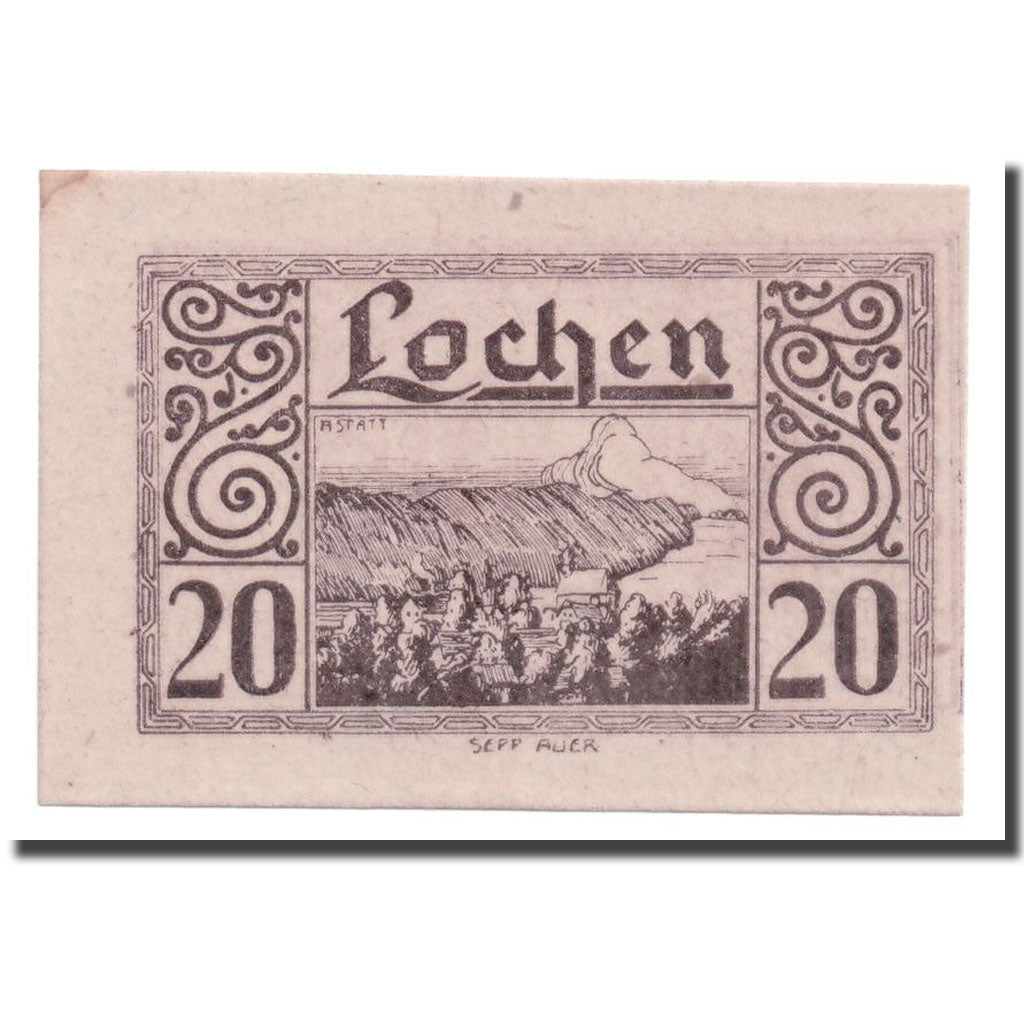 Geldschein, Österreich, Lochen, 20 Heller, paysage, UNZ-, Mehl:559b