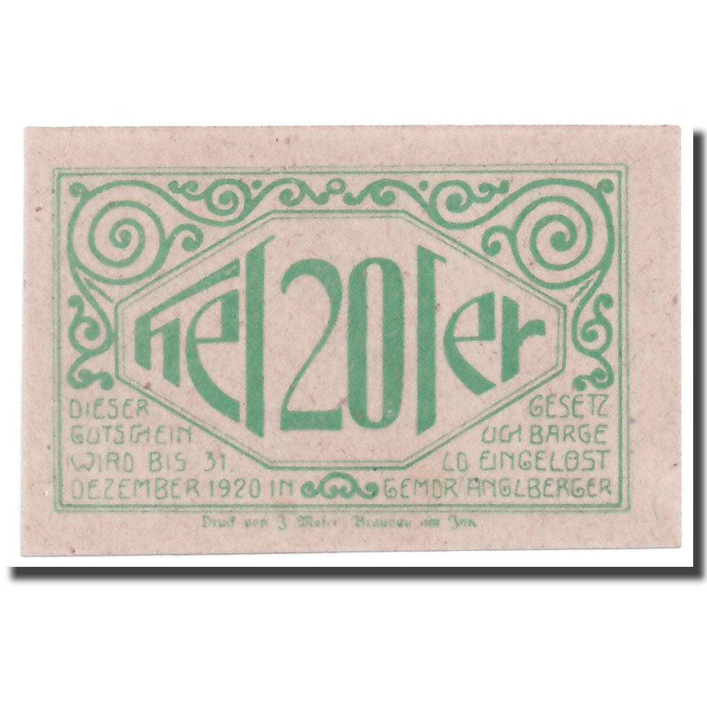 Geldschein, Österreich, Lochen, 20 Heller, paysage, UNZ-, Mehl:559c