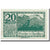Geldschein, Österreich, Mondsee in Oberösterr., 20 Heller, paysage 2, UNZ-