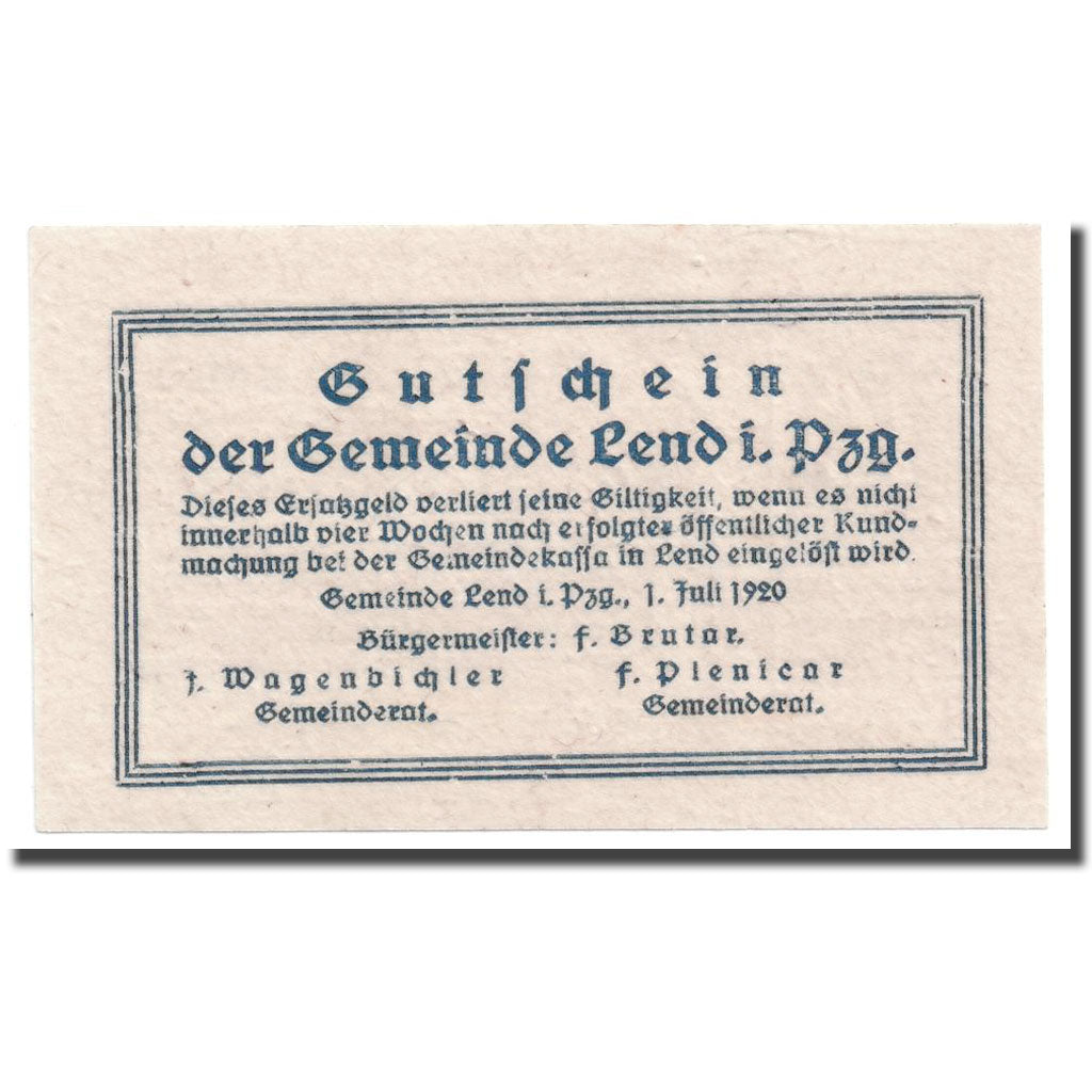 Geldschein, Österreich, Lend, 10 Heller, graphique, 1920, 1920-06-05, UNZ-