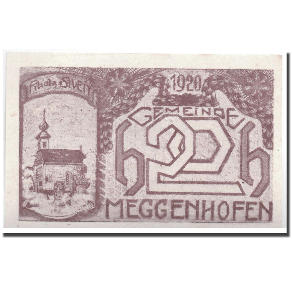 Geldschein, Österreich, Meggenhofen, 20 Heller, Eglise, 1920, UNZ-, Mehl:603 Ia