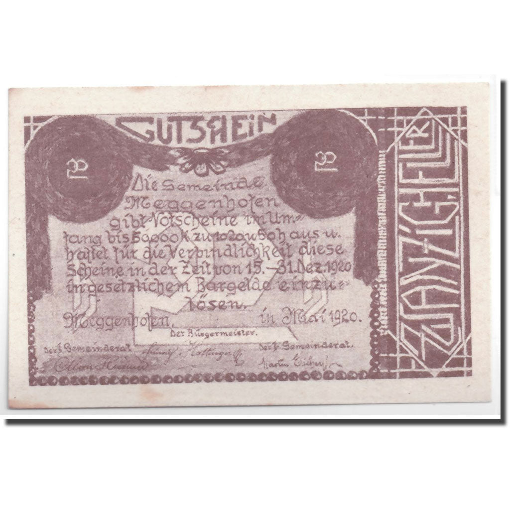 Geldschein, Österreich, Meggenhofen, 20 Heller, Eglise, 1920, UNZ-, Mehl:603 Ia