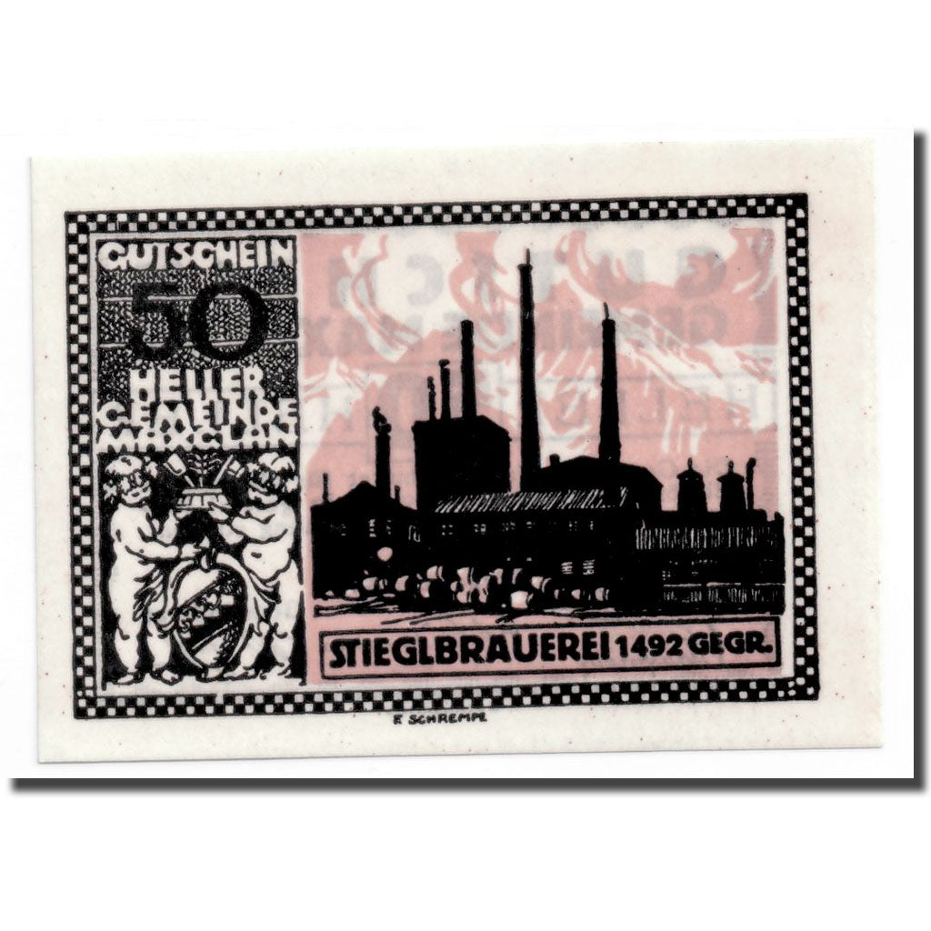 Geldschein, Österreich, Maxglan, 50 Heller, Usine, 1920, KM:602a, UNZ-