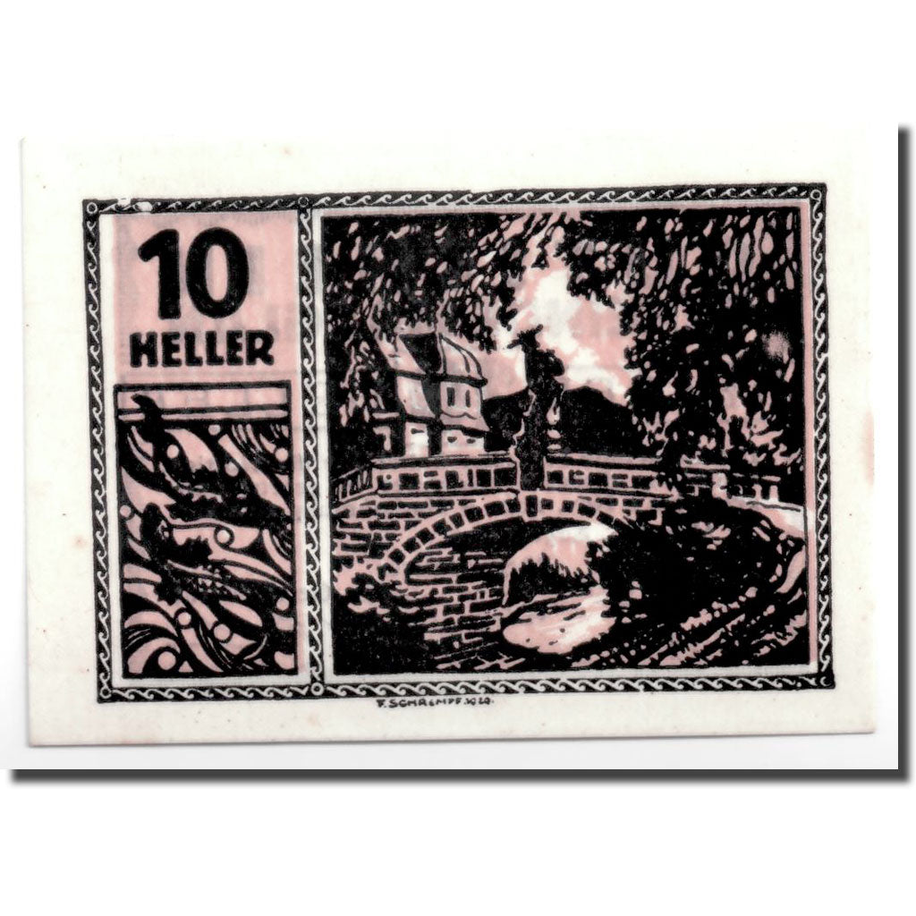 Geldschein, Österreich, Maxglan, 10 Heller, pont, 1920, KM:602a, UNZ-