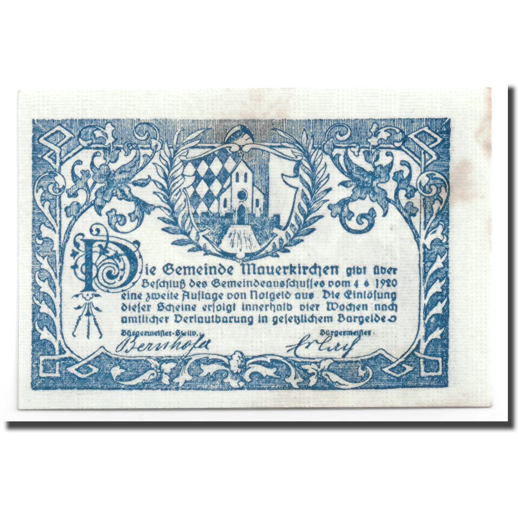 Geldschein, Österreich, Mauerkirchen, 30 Heller, personnage, UNZ-, Mehl:598 IIa