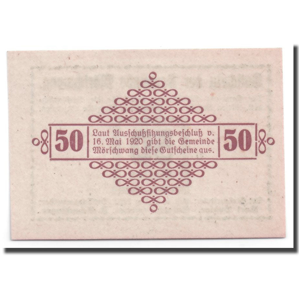 Geldschein, Österreich, Morschwang, 50 Heller, graphique, 1920, 1920-05-16