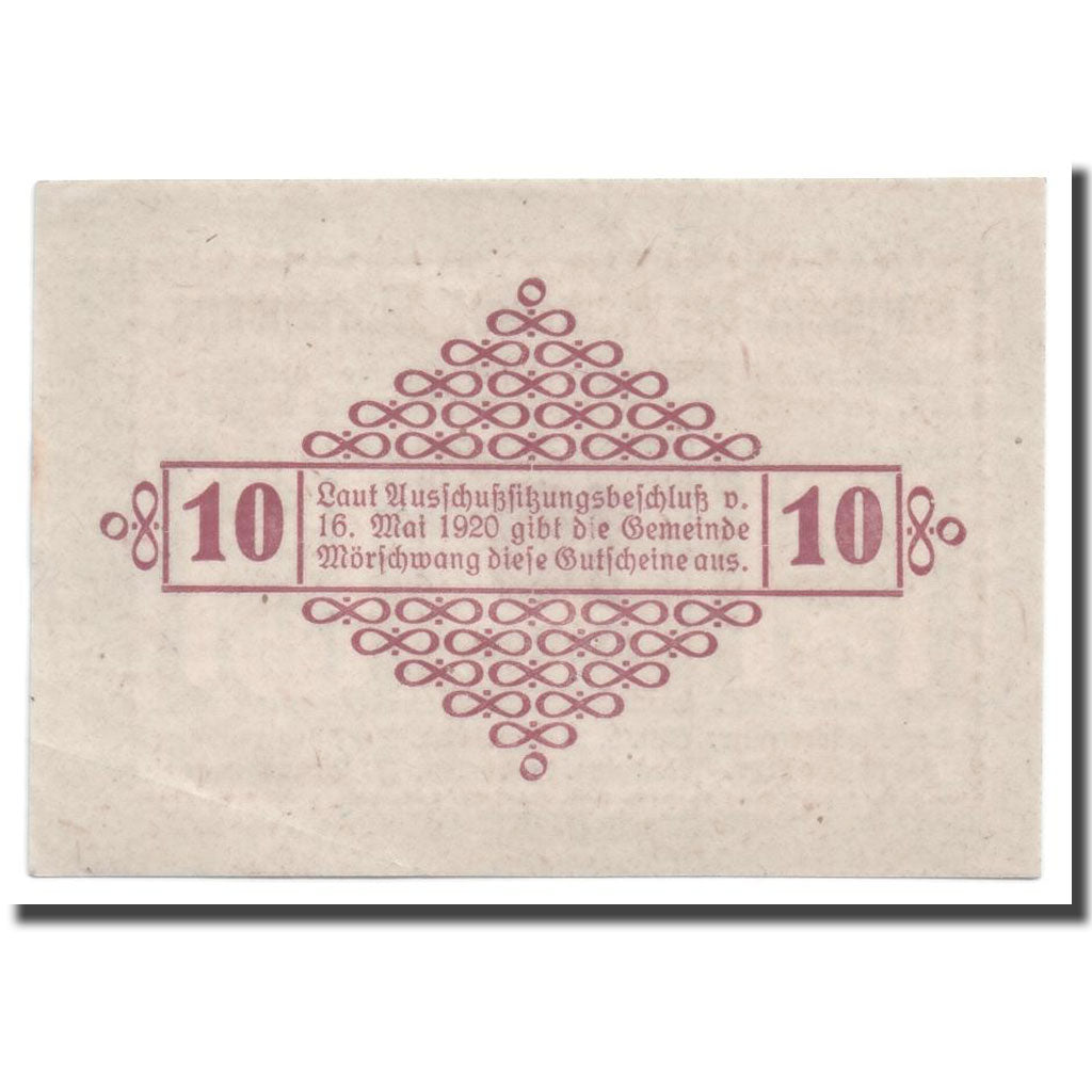 Geldschein, Österreich, Morschwang, 10 Heller, graphique, 1920, 1920-05-16