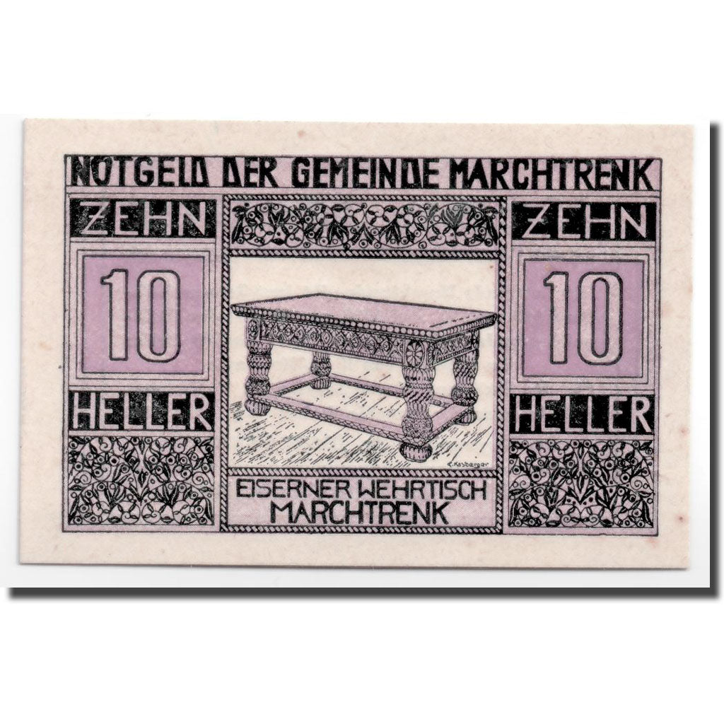 Geldschein, Österreich, marchtrenk, 10 Heller, table, 1920, 1920-05-22, UNZ-