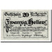 Geldschein, Österreich, Mauthausen, 20 Heller, paysage, UNZ-, Mehl:601 Ia