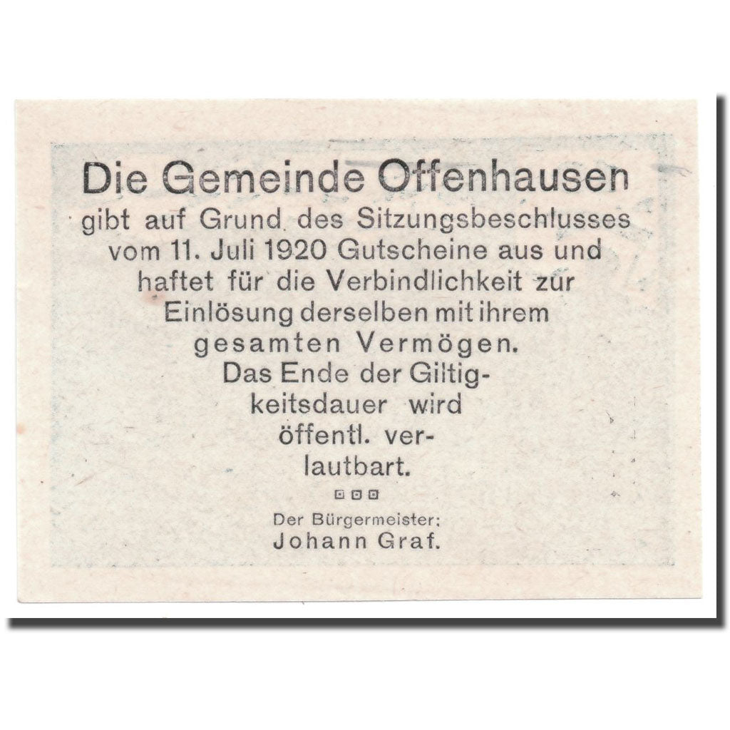 Geldschein, Österreich, Offenhausen, 10 Heller, château, 1920, 1920-07-11