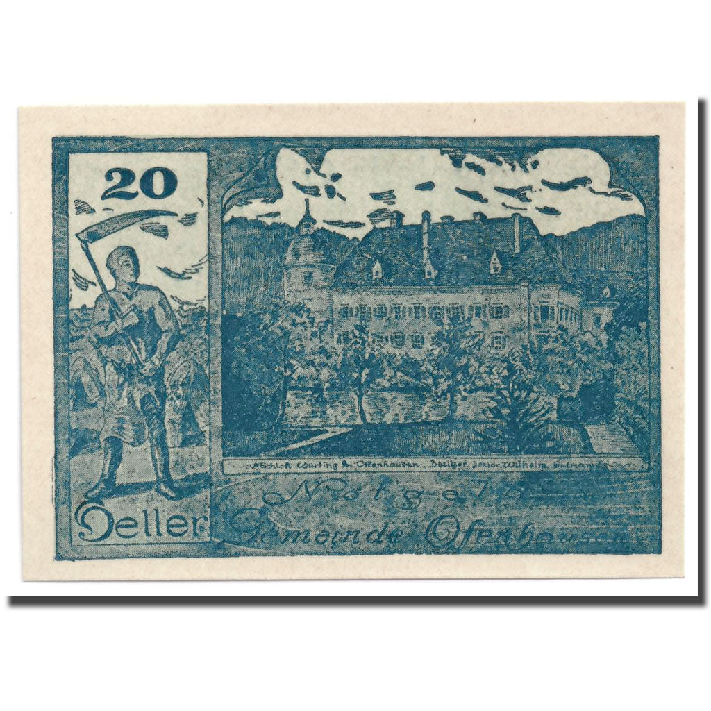 Geldschein, Österreich, Offenhausen, 20 Heller, château, 1920, 1920-07-11