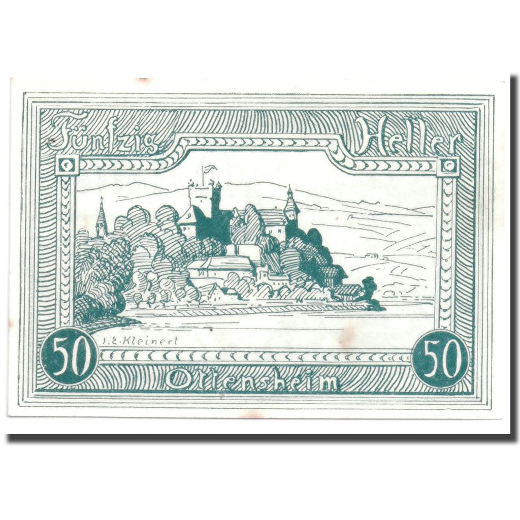 Geldschein, Österreich, Ottensheim, 50 Heller, paysage, UNZ-, Mehl:717
