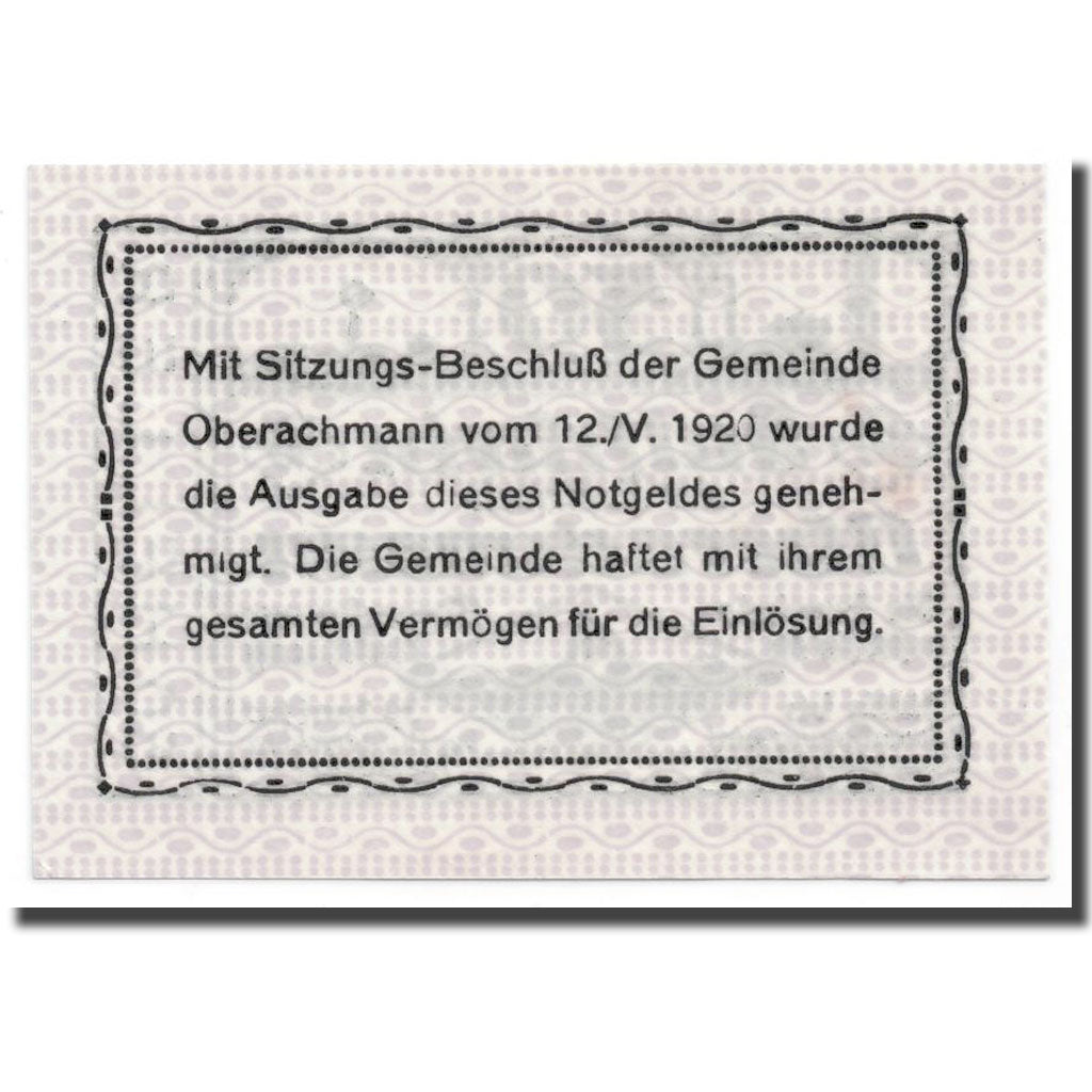Geldschein, Österreich, Oberachmann, 50 Heller, Agriculture et Industrie, 1920